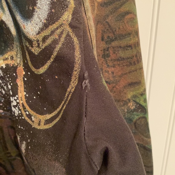 Zara Green Graffiti Khaki Jacket - Picture 6 of 7